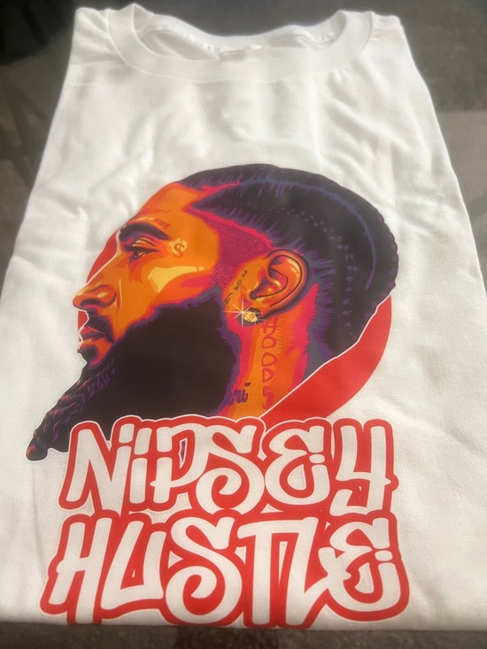 Urban Outfitters Other - Urban Outfitters White Graphic Tee with Multicolor Nipsey Hussle Portrait